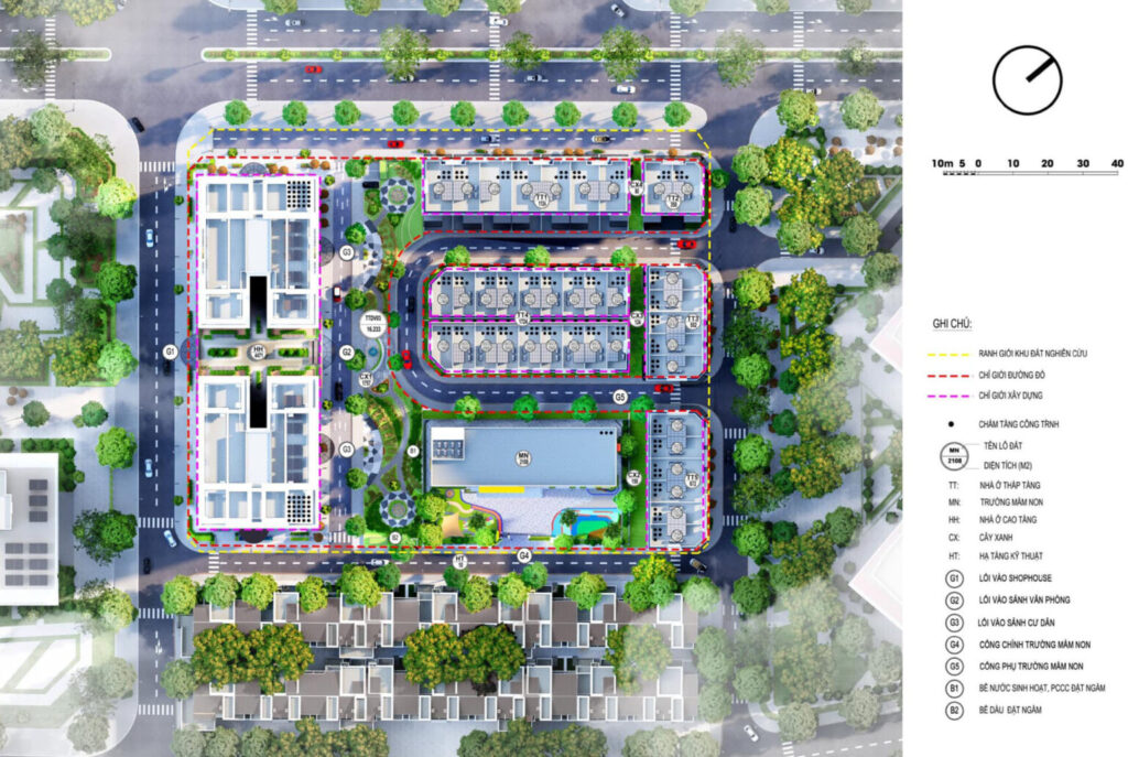 Mặt bằng liền kề The Charm An Hưng
